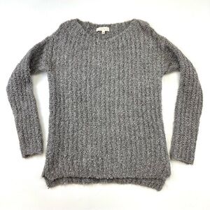 humility grey Boucle mohair blend sweater Womens Size XS ribbed soft cozy